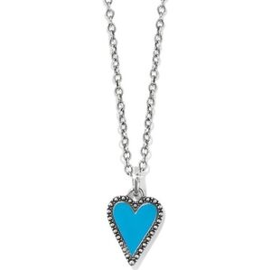 New Brighton Dazzling Love Petite Heart Necklace in Teal, NWT
